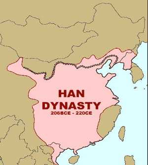 Approximate borders of the Han Dynasty