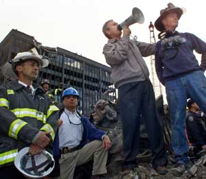 President George W. Bush at Ground Zero