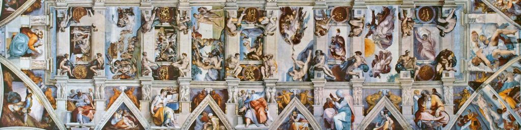 The ceiling of the Sistine Chapel