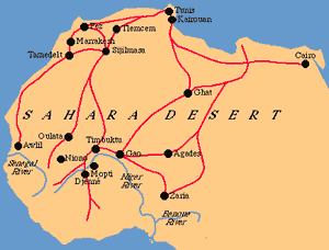 West African trade routes (map)