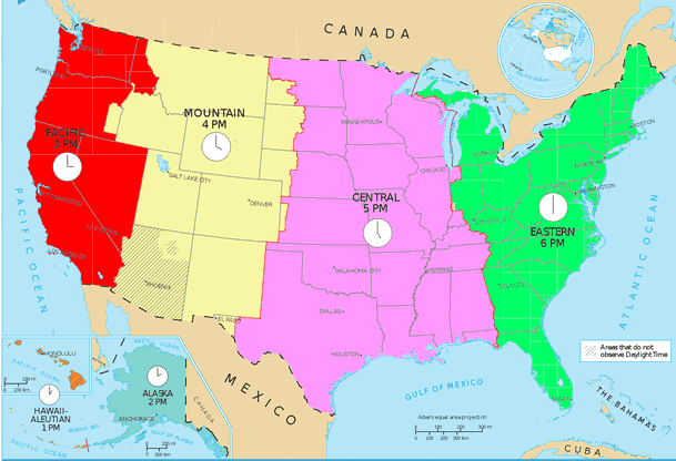 Time Zones in the United States