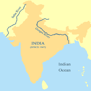 India_map_Indus_Ganges Map of India