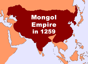 The Mongol Empire in 1259 (map)