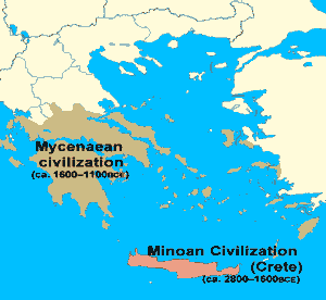 Minoans Mycenaeans (map)