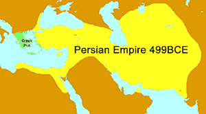 Persian Empire in 499BCE (map)