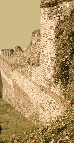 Ruins of a Greek poli wall