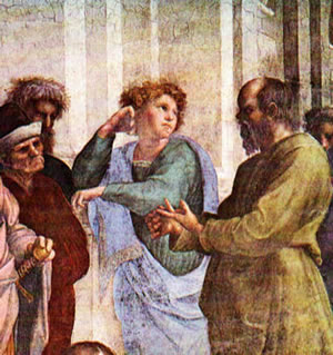 Socrates_Athens Socrates a depicted in Raphael's "The School of Athens."
