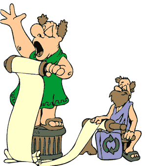 Orating Roman Patrician (clipart)