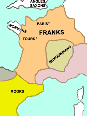 The land of the Franks (map)