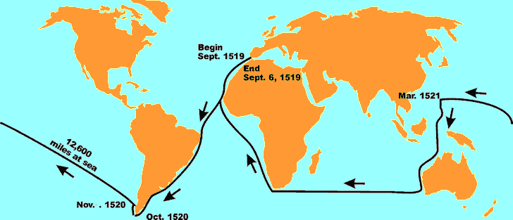 ferdinand magellan number of voyages