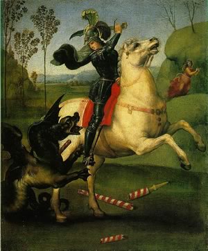 St. George and the Dragon by Raphael (c. 1504)