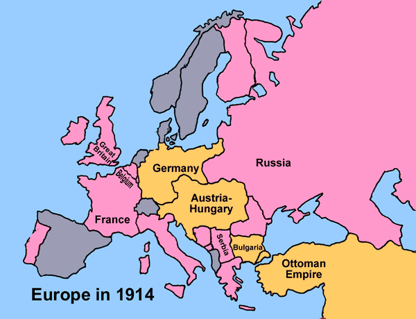 Europe in 1914 (map)