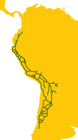 Map of the Inca road network