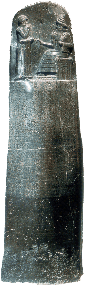 Hammurabi_stele Hammurabi's Code stele