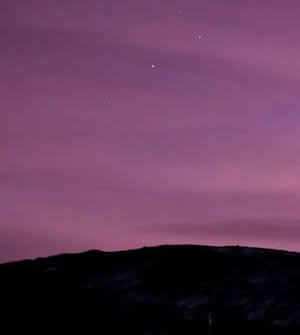 The South Pole at noon in the winter