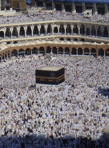 hajj Muslims on the hajj.